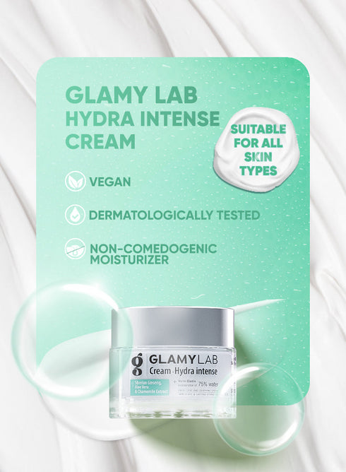 جلامي لاب هيدرا كريم ترطيب مكثف للوجه والرقبة لجميع أنواع البشرة 50 جم - Glamy Lab
